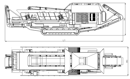 履帶式破碎站結構圖